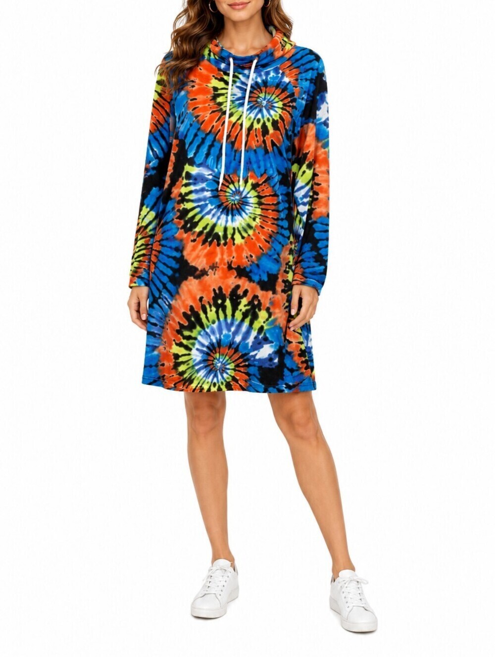 Almost Famous Tie Dye Sweatshirt Dress